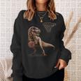 T Rex 恐竜 バスケットボール 面白い恐竜フープ スウェットシャツ 彼女への贈り物
