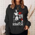 Tis But Acratch 面白い 中世の戦士 ユーモア 騎士 スウェットシャツ 彼女への贈り物
