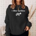 Vintage I Like Turtles Turtle Pet For Turtle Lovers Sweatshirt Gifts for Her