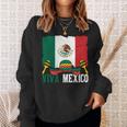 Viva Mexico ソンブレロ インディペンデンス メキシコ 国旗 メキシコ 長袖tシャツ スウェットシャツ 彼女への贈り物