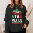 Viva Mexico 帽子デザイン メキシコ国旗カラー メキシコ人向け スウェットシャツ 彼女への贈り物