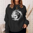 Ying Yang Flowtate 瞑想 水彩画 太極拳 メンズ レディース スウェットシャツ 彼女への贈り物