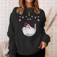 かわいい毛糸の猫はけん玉ハートを弾く スウェットシャツ 彼女への贈り物