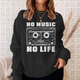 カセット No Music No Life Music Lover スウェットシャツ 彼女への贈り物