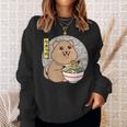 クオッカ、ラーメンを食べるクオッカ、クオッカカワイイ、クオッカ スウェットシャツ 彼女への贈り物