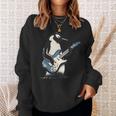 クールなペンギン ギターを弾く 音楽愛好家 ペンギン ギター 面白い スウェットシャツ 彼女への贈り物