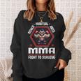 ケージファイティングで生き残るための総合格闘技mmaファイト 長袖tシャツ スウェットシャツ 彼女への贈り物