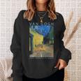 ゴッホ 面白いtシャツ アート 夜のカフェテラス 印象派 絵画 メンズ レディース 面白い 服 美術 油彩画 長袖tシャツ スウェットシャツ 彼女への贈り物