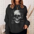 スカルアートグラフィックテキストモチーフドクロ スウェットシャツ 彼女への贈り物