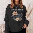 スケートボード猫sk8スケートボードで保存 スウェットシャツ 彼女への贈り物