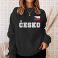 チェコ共和国 胸に Cesko 旗国旗 スウェットシャツ 彼女への贈り物
