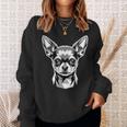 チワワ アート デザイン 犬 モチーフ かわいい チワワ 大好き スウェットシャツ 彼女への贈り物