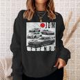 ディストレス Jdm レジェンズ レースカー 国旗 日本製 長袖tシャツ スウェットシャツ 彼女への贈り物