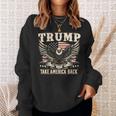 トランプ 2024 テイク・アメリカ・バック トランプ大統領 長袖tシャツ スウェットシャツ 彼女への贈り物