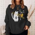 トロンボーン奏者 猫 トロンボーン奏者 音楽好き スウェットシャツ 彼女への贈り物