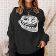 トロール フェイス ミーム ファニー ダンク ミーム トロールフェイス スウェットシャツ 彼女への贈り物