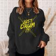 ドラムドラマーのドラマーミュージシャン衣装ドラマー スウェットシャツ 彼女への贈り物