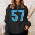 ナンバー 57 スポーツブルーナンバー スウェットシャツ 彼女への贈り物