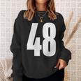 ナンバーフォーティーエイト 48 スポーツチーム制服 誕生日 48 スウェットシャツ 彼女への贈り物