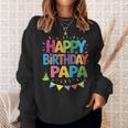 ハッピーバースデーパパはパパの誕生日 長袖tシャツ スウェットシャツ 彼女への贈り物
