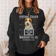 パーソナルストーカー犬ジャックラッセルテリア私はあなたに従います Jack Russell Terrier Dog 長袖tシャツ スウェットシャツ 彼女への贈り物