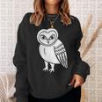 フクロウ愛好家 メンフクロウ かわいい 白い鳥 精神 動物 自然 アート スウェットシャツ 彼女への贈り物