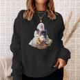 フレンチブルドッグ 犬 アイスクリームを食べる犬 面白い かわいい スウェットシャツ 彼女への贈り物