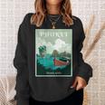 プーケット ロングテール ボート サムイ島 タイ 微笑みの国 バンコク お土産 旅行の贈り物 休暇 ビーチ パッタイ 長袖tシャツ スウェットシャツ 彼女への贈り物