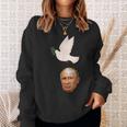 プーチンの頭に平和の鳩の糞、世界は平和を望んでいる スウェットシャツ 彼女への贈り物