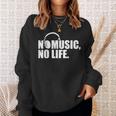 ヘッドホン No Music No Life Music Lover スウェットシャツ 彼女への贈り物
