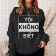ベトナム語 わからない面白い ベトナム語 スウェットシャツ 彼女への贈り物