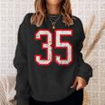 ヴィンテージナンバー 35 ホワイトレッドスポーツ代表チームナンバー 35 スウェットシャツ 彼女への贈り物