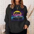 ヴェイパーウェーブ レトロ サンセット Jdm レジェンドカー 日本国内市場 長袖tシャツ スウェットシャツ 彼女への贈り物