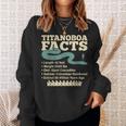 古代最強蛇ティタノボア解説 Titanoboa Facts 恐竜時代雑学 科学学習 スウェットシャツ 彼女への贈り物