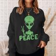 宇宙人 平和 Ufo 変な宇宙人 スウェットシャツ 彼女への贈り物