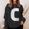 文字c 大文字 アルファベット モノグラム イニシャル スウェットシャツ 彼女への贈り物