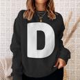 文字d 大文字 アルファベット モノグラム イニシャル スウェットシャツ 彼女への贈り物