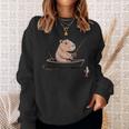 漁師 アングラーカピバラ フィッシング スウェットシャツ 彼女への贈り物