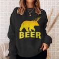 狩猟 ビール スピリット 動物 ティー ベア 鹿 ティー ビール クマ 鹿 スウェットシャツ 彼女への贈り物