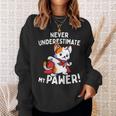 猫に言わせると、Don't Underestimate My Pawer Pun Cat（私の肉球を甘く見ないで）。 スウェットシャツ 彼女への贈り物