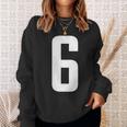 番号 6インチ ホワイト スウェットシャツ 彼女への贈り物