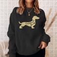 面白いダックスフント犬のデザイン ペット愛好家の足 スウェットシャツ 彼女への贈り物