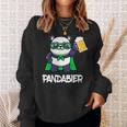 面白いパンダパンダビールドリンカー パンダビール スウェットシャツ 彼女への贈り物