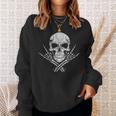頭骨kull 髑髏 マノコルナ-クールな音楽スカルロッカーグリーティングスカル Zugaikotsu 頭蓋骨 スウェットシャツ 彼女への贈り物