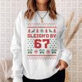 67 Santa Sleigh Ugly Christmas Sweatshirt Gifts for Her