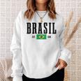 Brasil Est 1500 ブラジル ブラジリアン 国旗 プライド 長袖tシャツ スウェットシャツ 彼女への贈り物