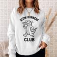 Crocodilelow Runners Club おもしろランニングマスコット 長袖tシャツ スウェットシャツ 彼女への贈り物