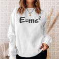 E Mc2 面白い 物理学 サイエンス シャツ エネルギー 質量光 速度 スウェットシャツ 彼女への贈り物