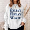 Eat Italian Drive German Marrylavic Quote Car ユーモア スウェットシャツ 彼女への贈り物