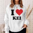I Heart Keiファーストネーム I Love パーソナライズ スウェットシャツ 彼女への贈り物